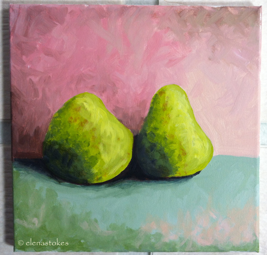 Pears underpainting fb